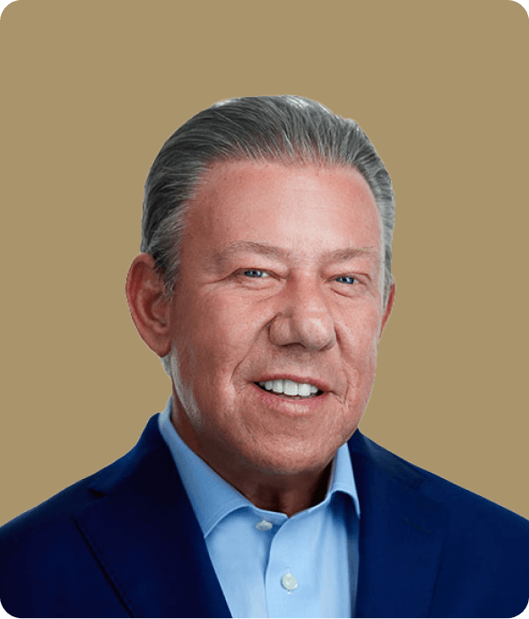 Professional portrait of Evan W. Kohn with a matte gold background