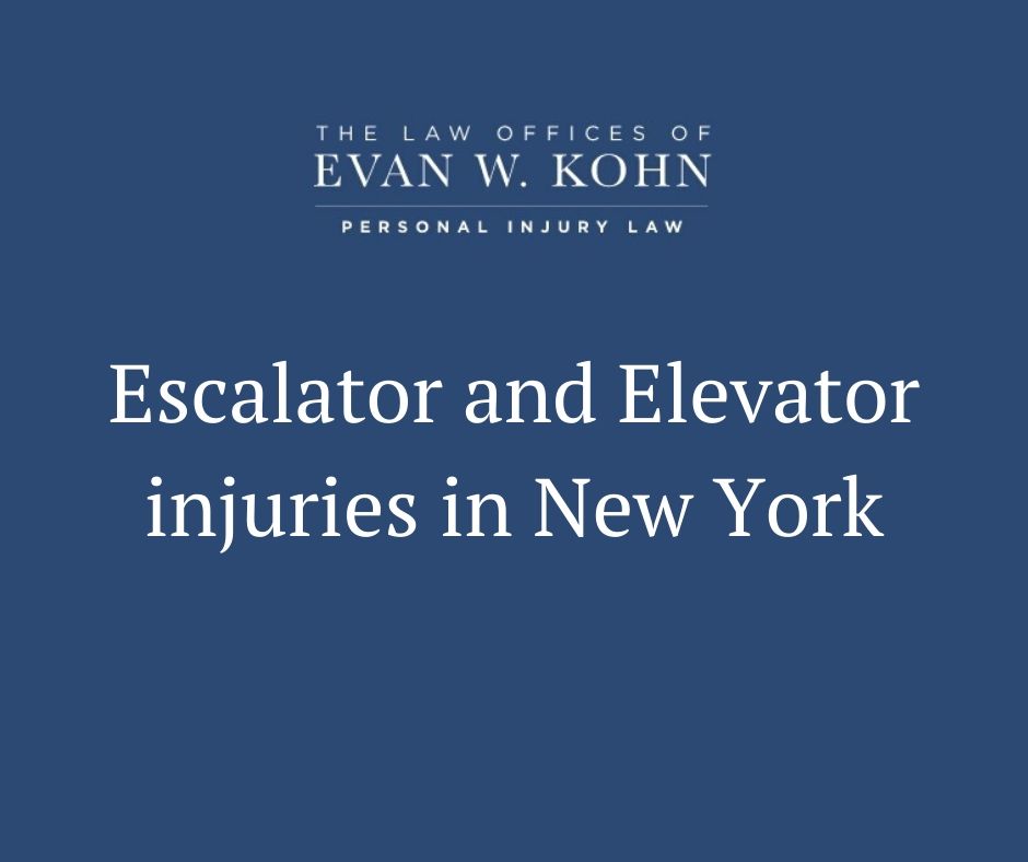Escalator and Elevator injuries in New York