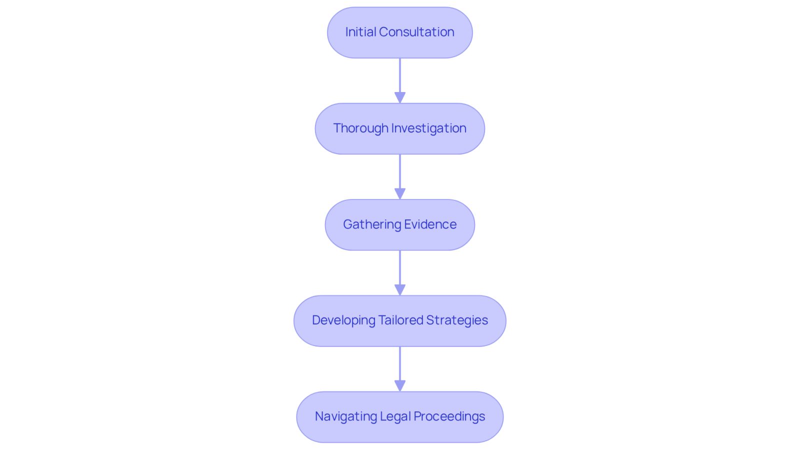 Each box represents a step in the legal process. Follow the arrows to see how each stage connects and builds upon the previous one, emphasizing the importance of timely action and thorough preparation.